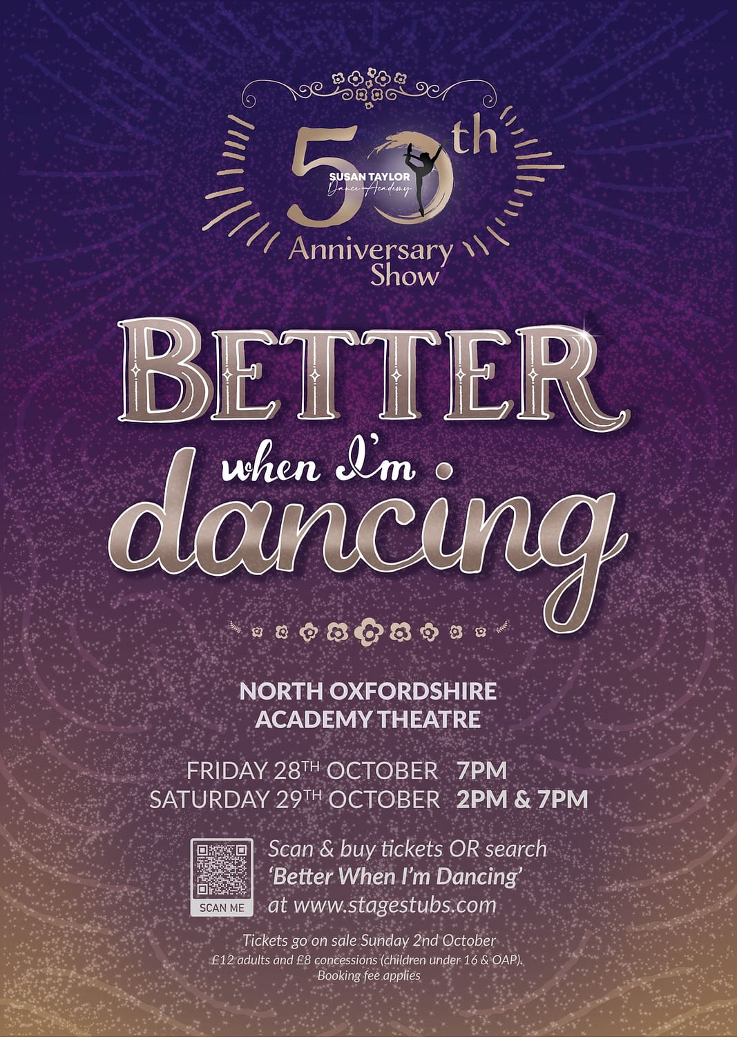 Better when I'm dancing 50th anniversary show poster design by Kati Lacey