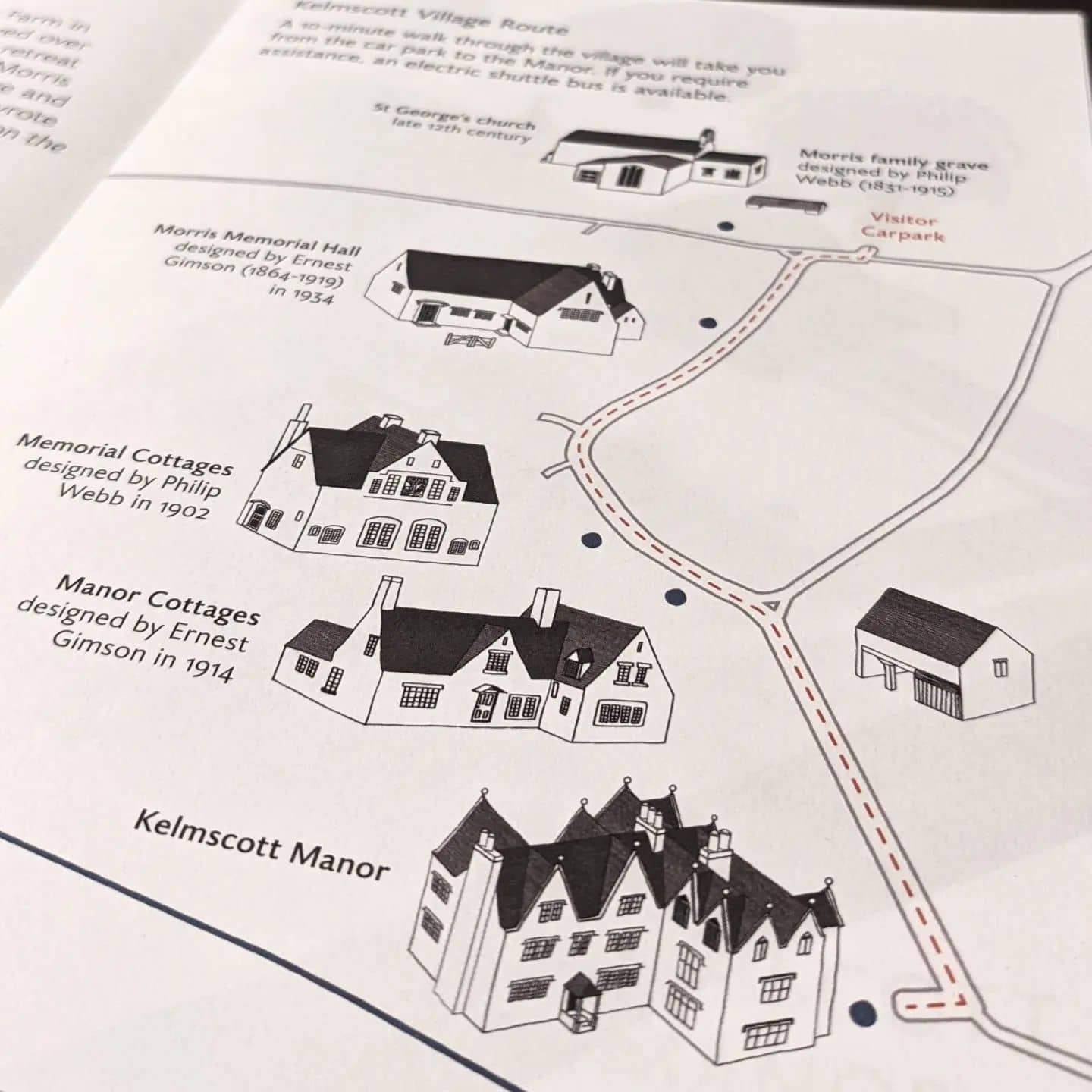 village map illustration for Kelsmcott