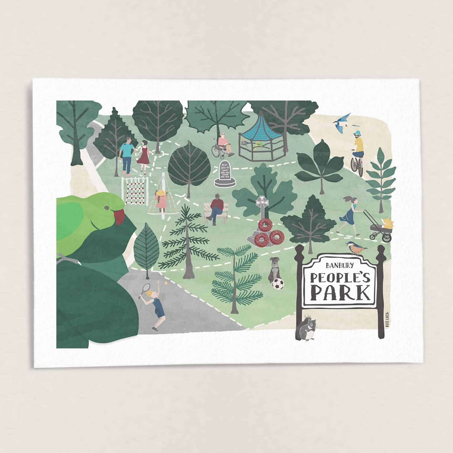Banbury-People's-Park-Wall-Art-Print-Illustration-by-Kati-Lacey-Illustration