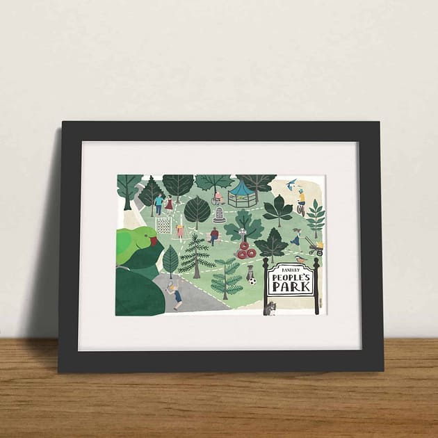 Banbury-People's-Park-Framed-Wall-Art-Print-Illustration-by-Kati-Lacey-Illustration